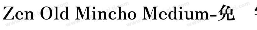 Zen Old Mincho Medium字体转换